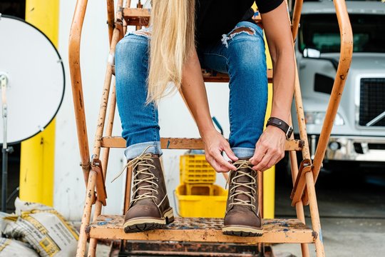 women work boots